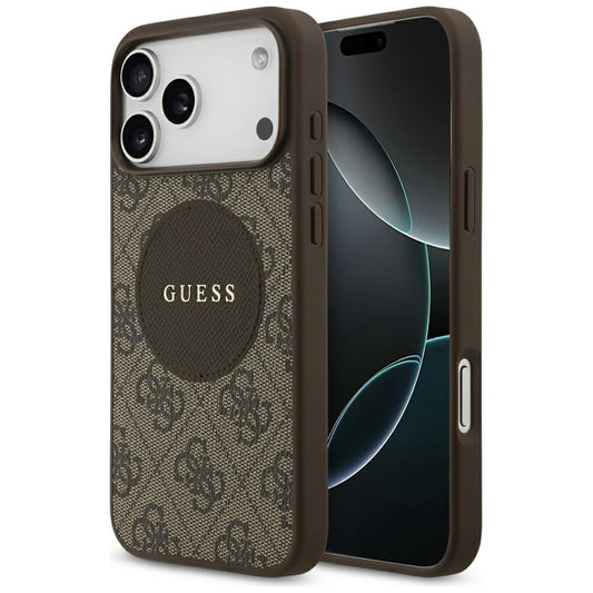 MagSafe cover til Apple iPhone 17 Pro Max, Guess, 4G Circle Classic Logo, Brun