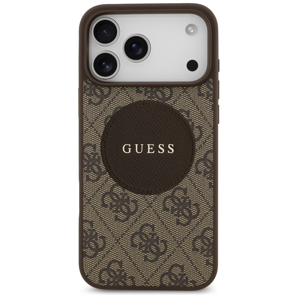 MagSafe cover til Apple iPhone 17 Pro Max, Guess, 4G Circle Classic Logo, Brun