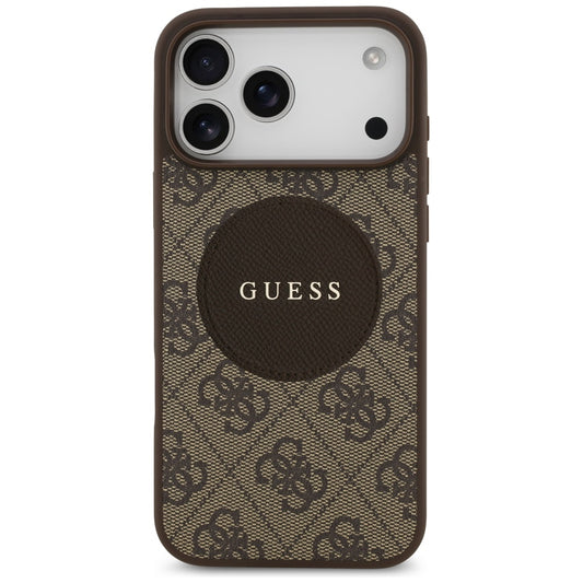 MagSafe cover til Apple iPhone 17 Pro Max, Guess, 4G Circle Classic Logo, Brun