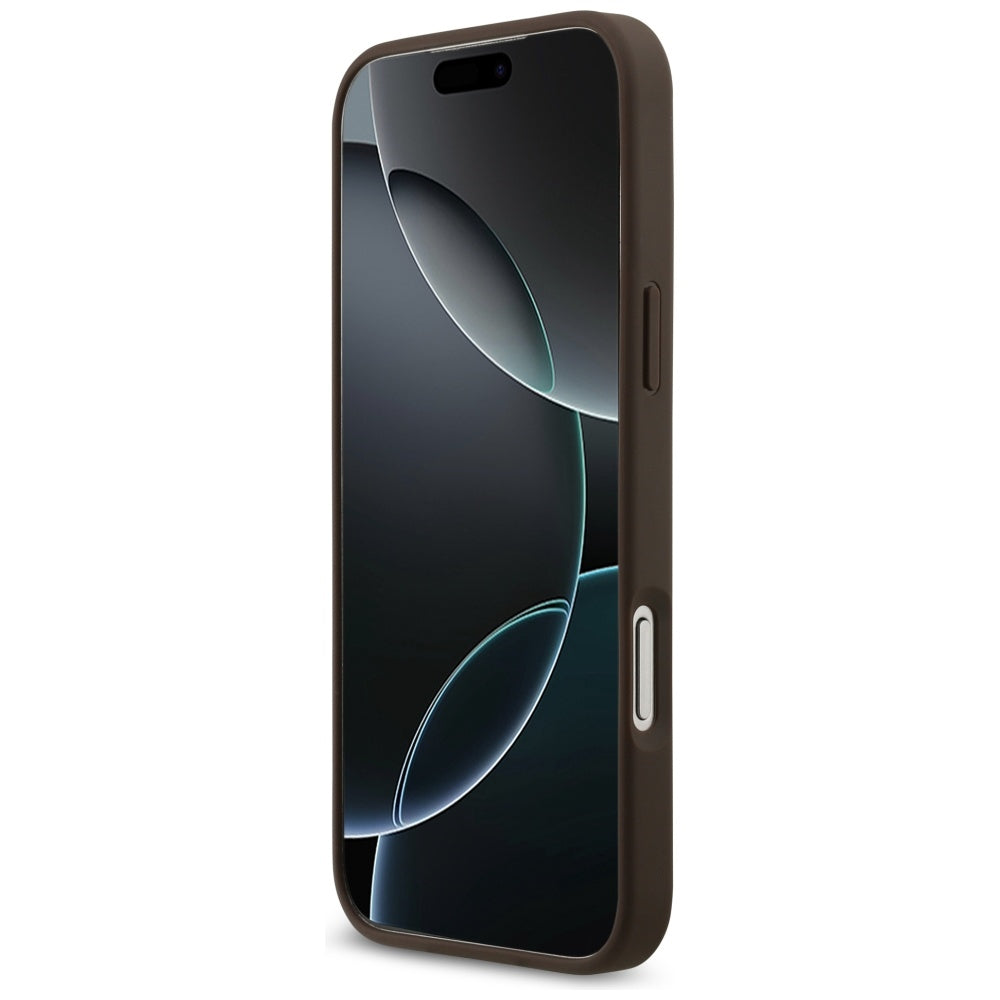 MagSafe cover til Apple iPhone 17 Pro Max, Guess, 4G Circle Classic Logo, Brun