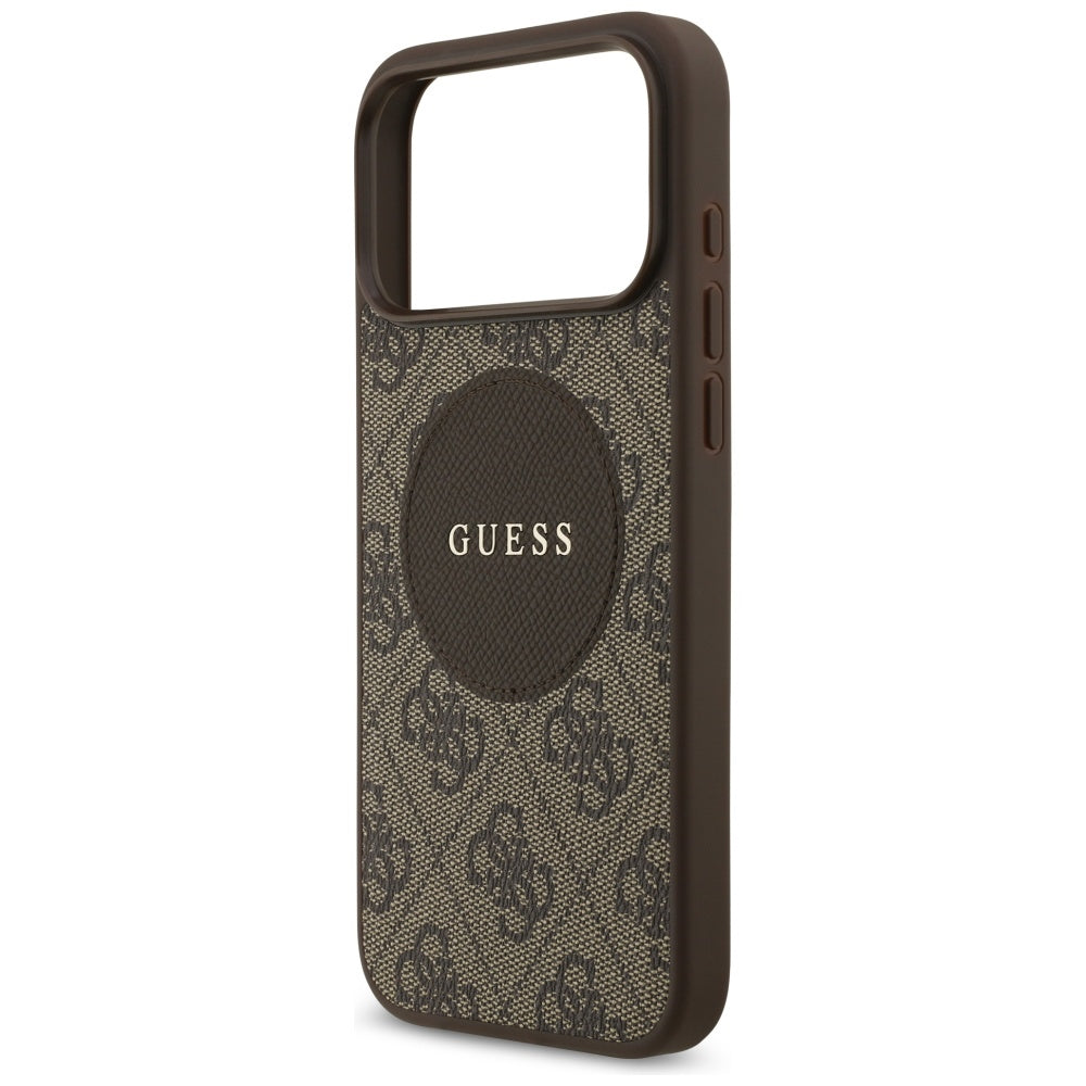 MagSafe cover til Apple iPhone 17 Pro Max, Guess, 4G Circle Classic Logo, Brun
