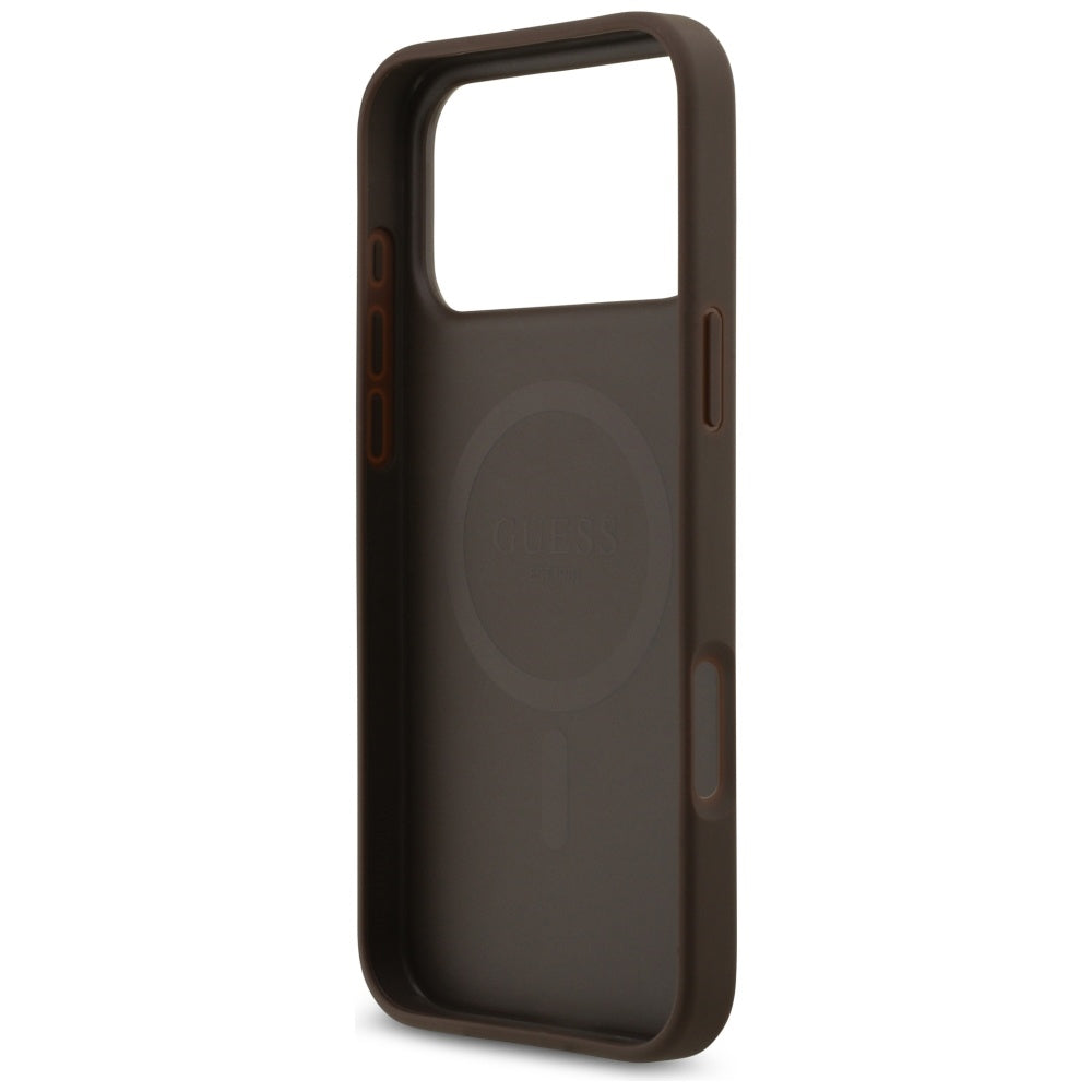 MagSafe cover til Apple iPhone 17 Pro Max, Guess, 4G Circle Classic Logo, Brun
