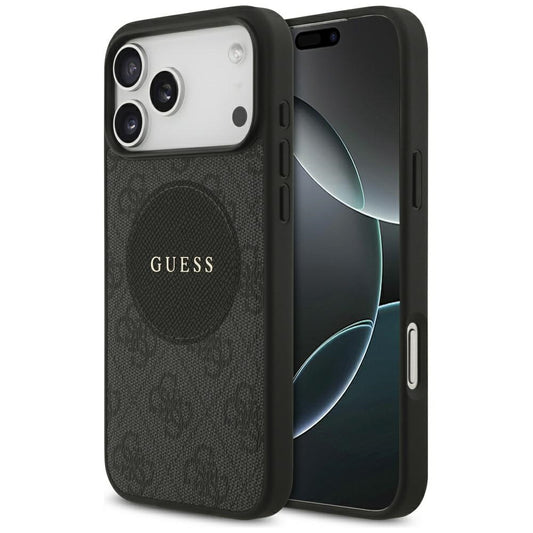 MagSafe cover til Apple iPhone 17 Pro Max, Guess, 4G Circle Classic Logo, Sort