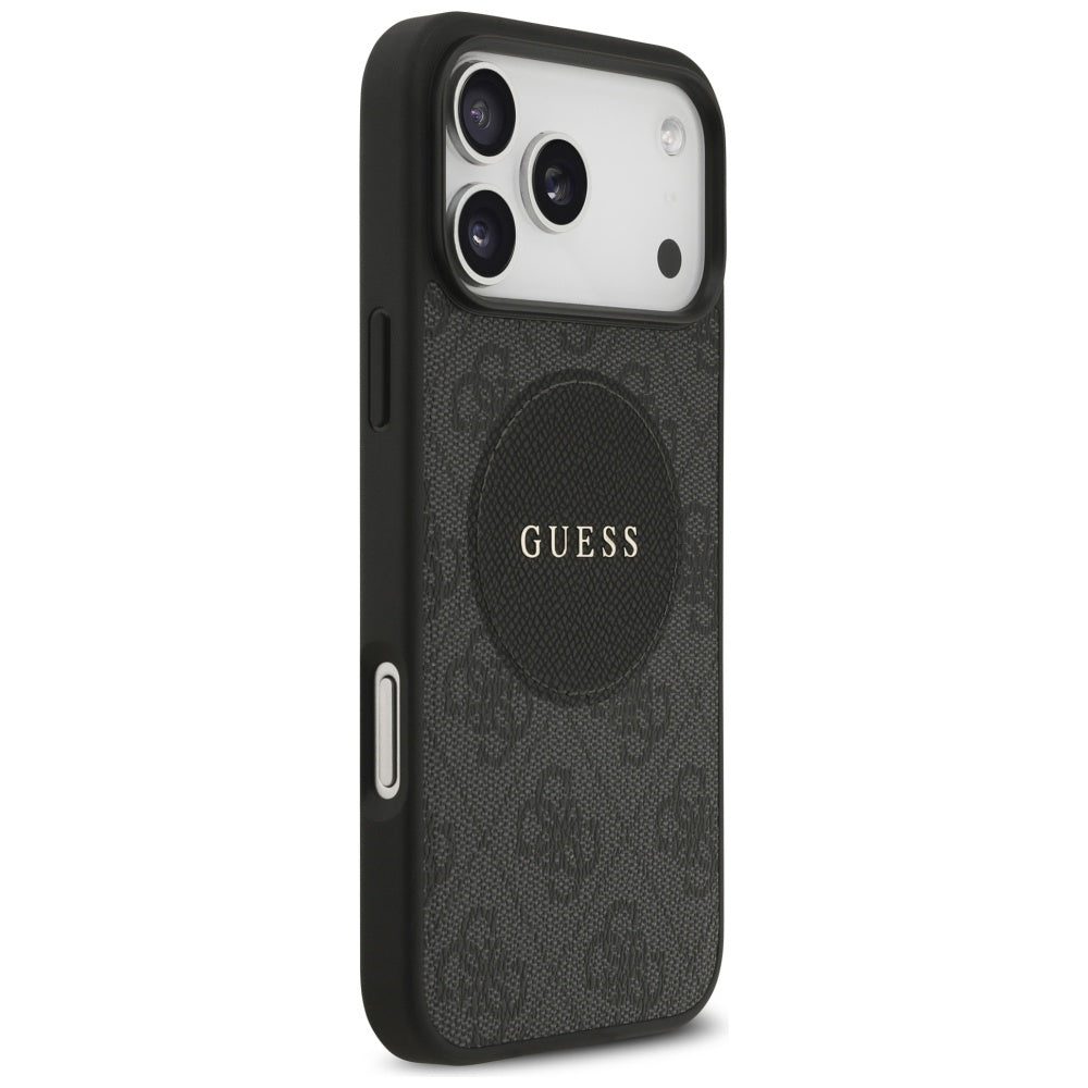 MagSafe Case for Apple iPhone 17 Pro Max, Guess, 4G Circle Classic Logo, Black