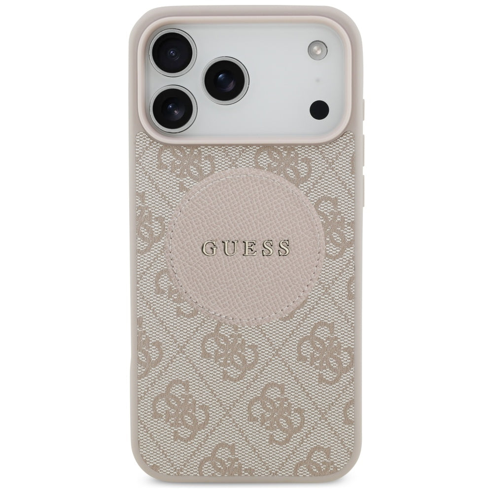 MagSafe Case for Apple iPhone 17 Pro Max, Guess, 4G Circle Classic Logo, Pink