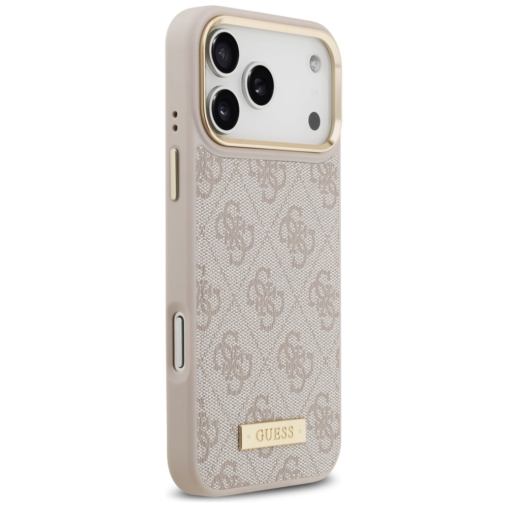 MagSafe cover til Apple iPhone 17 Pro Max, Guess, 4G Logo Plate, Pink