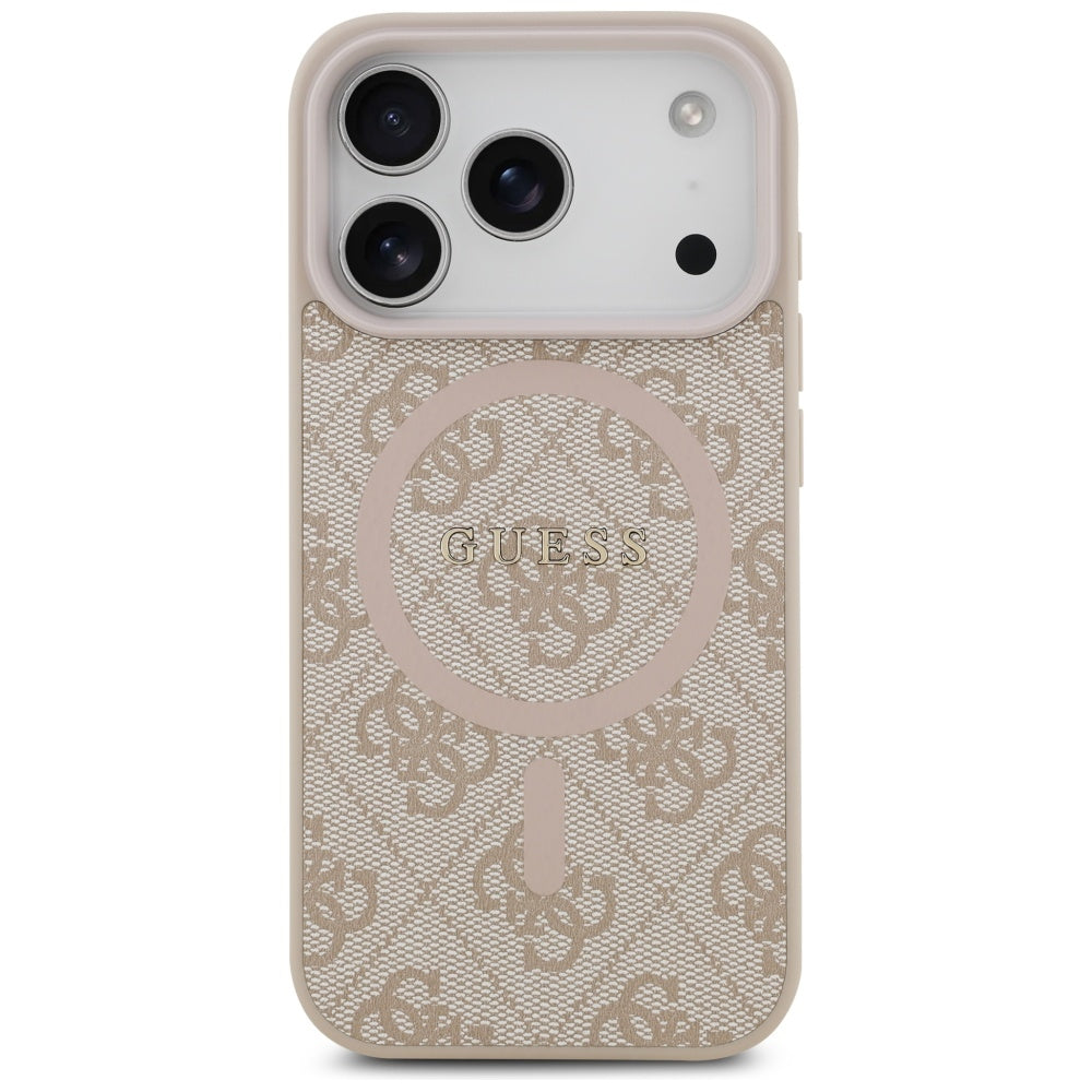 MagSafe cover til Apple iPhone 17 Pro Max, Guess, 4G Ring Classic Logo, Pink