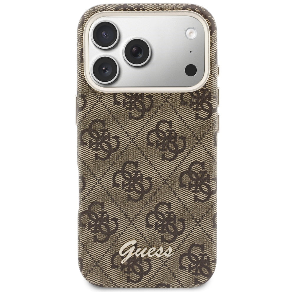 MagSafe cover til Apple iPhone 17 Pro Max, Guess, 4G Script Logo, Brun