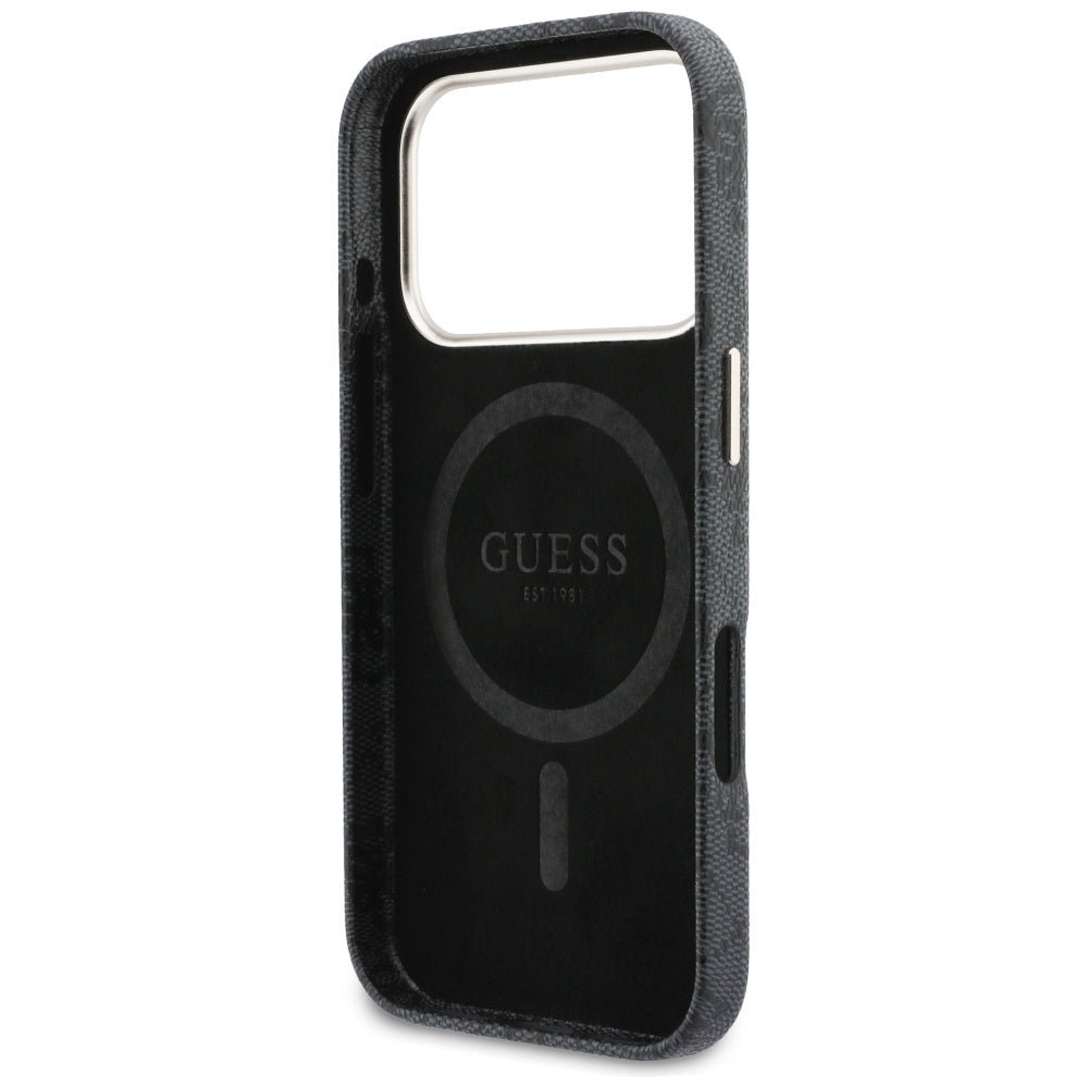 MagSafe cover til Apple iPhone 17 Pro Max, Guess, 4G Script Logo, Sort