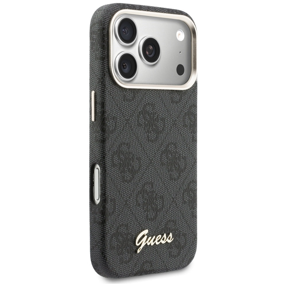 MagSafe cover til Apple iPhone 17 Pro Max, Guess, 4G Script Logo, Sort