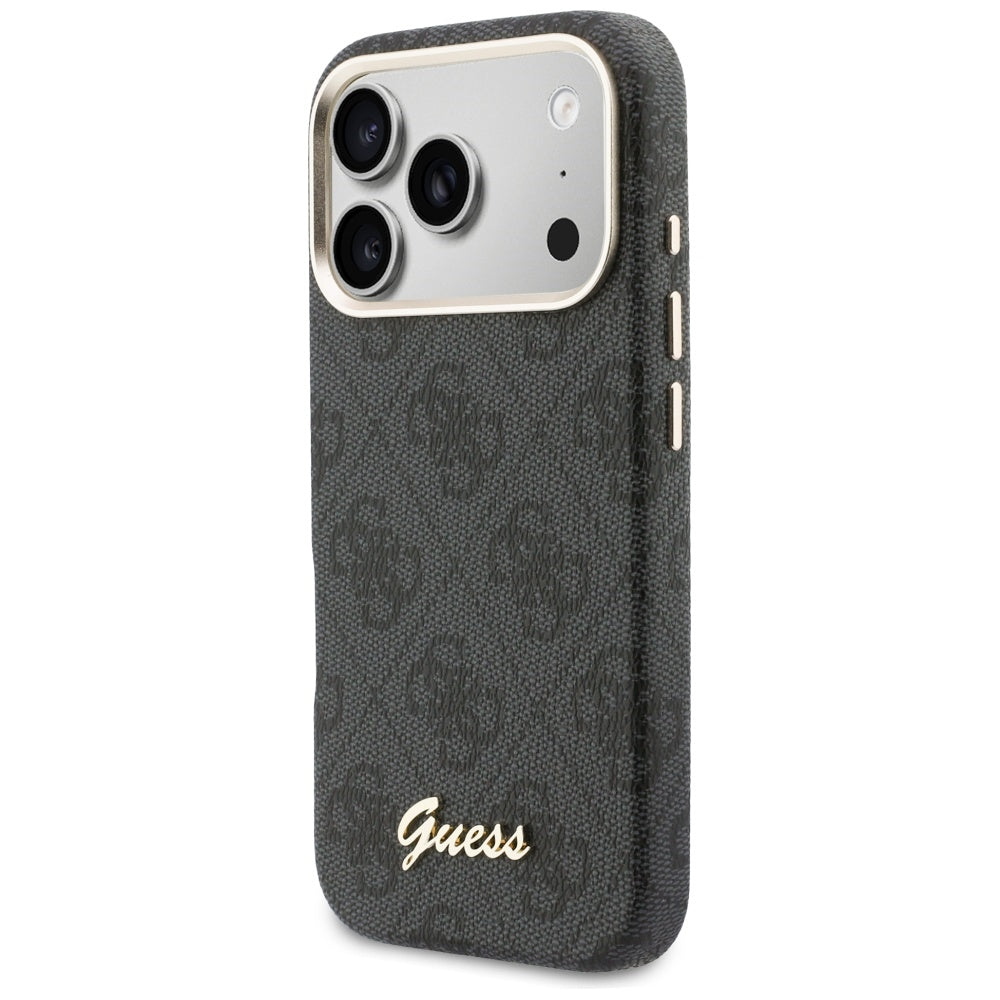 MagSafe cover til Apple iPhone 17 Pro Max, Guess, 4G Script Logo, Sort
