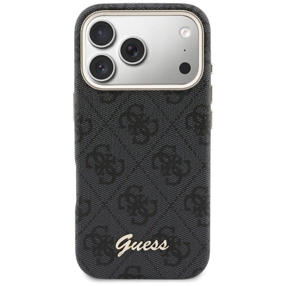 MagSafe cover til Apple iPhone 17 Pro Max, Guess, 4G Script Logo, Sort