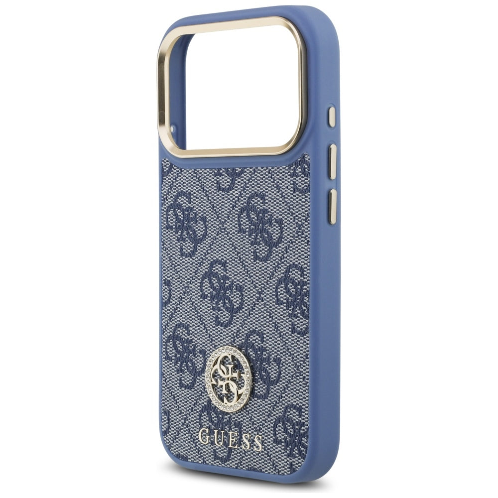 MagSafe cover til Apple iPhone 17 Pro Max, Guess, 4G Strass Logo, Blå