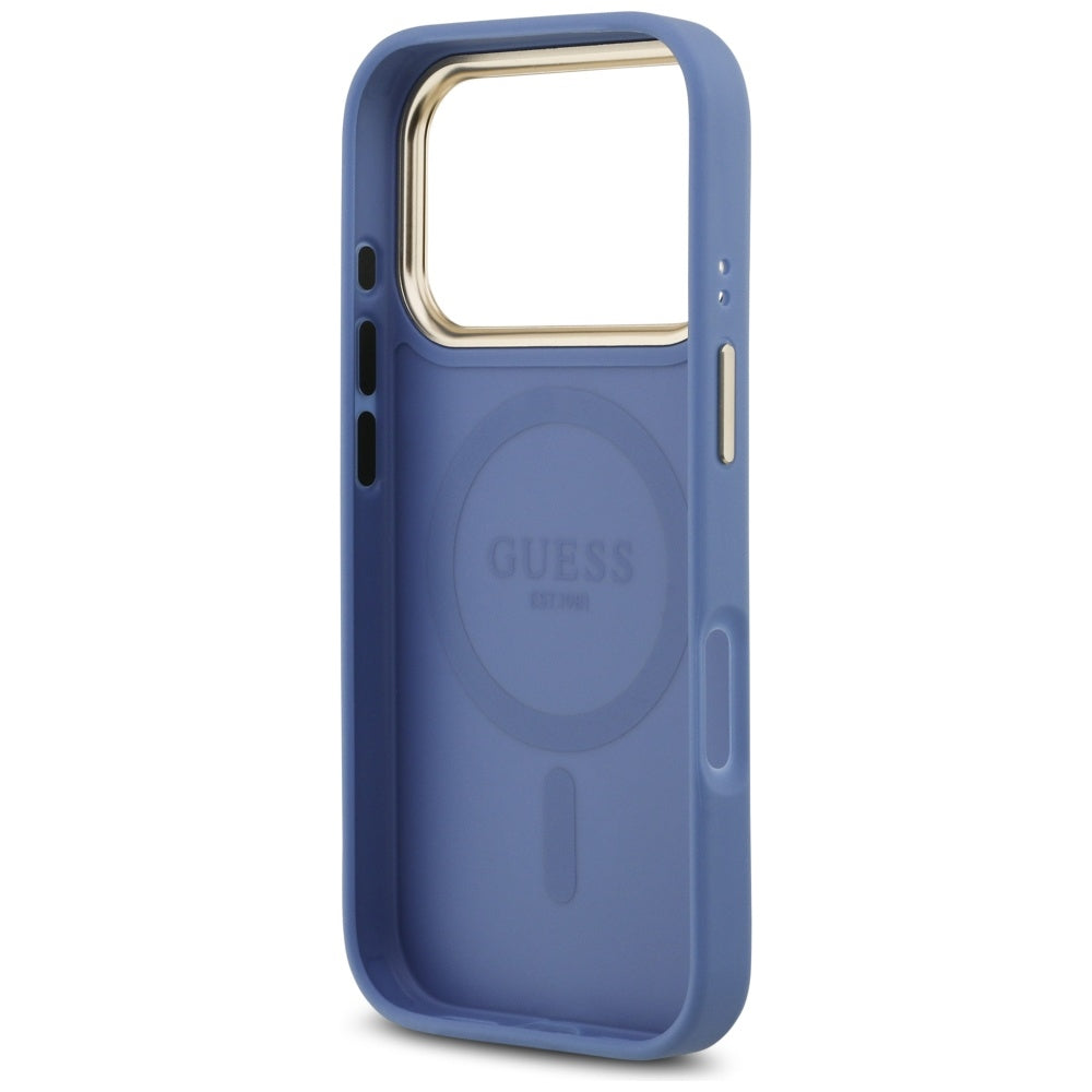 MagSafe cover til Apple iPhone 17 Pro Max, Guess, 4G Strass Logo, Blå