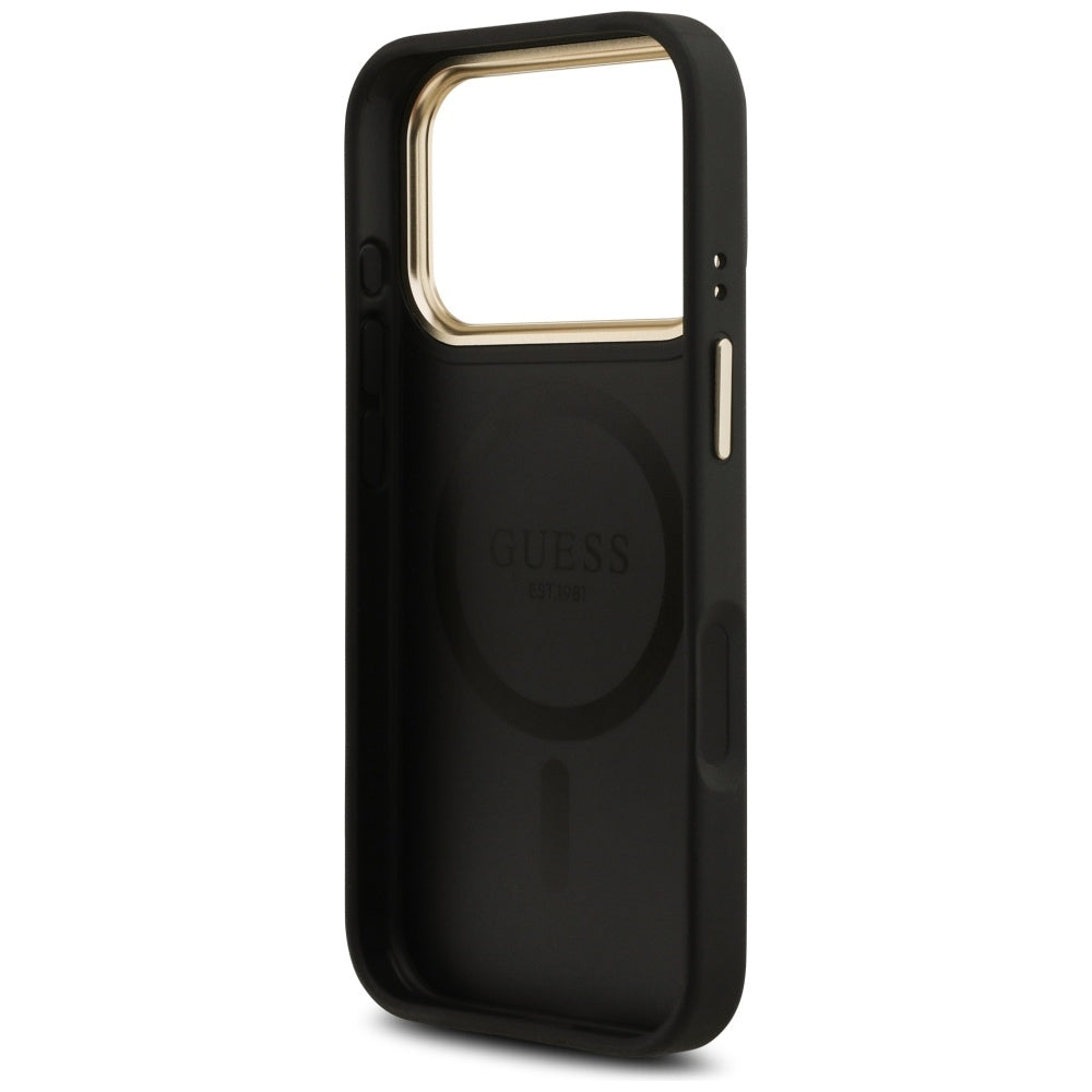 MagSafe cover til Apple iPhone 17 Pro Max, Guess, 4G Stripe, Sort
