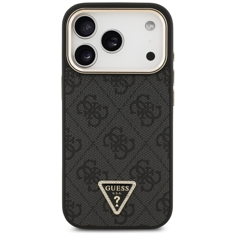 MagSafe cover til Apple iPhone 17 Pro Max, Guess, 4G Triangle Diamond Logo, Sort