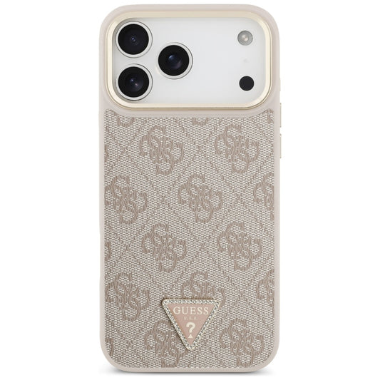 MagSafe cover til Apple iPhone 17 Pro Max, Guess, 4G Triangle Logo med stor rem, Pink