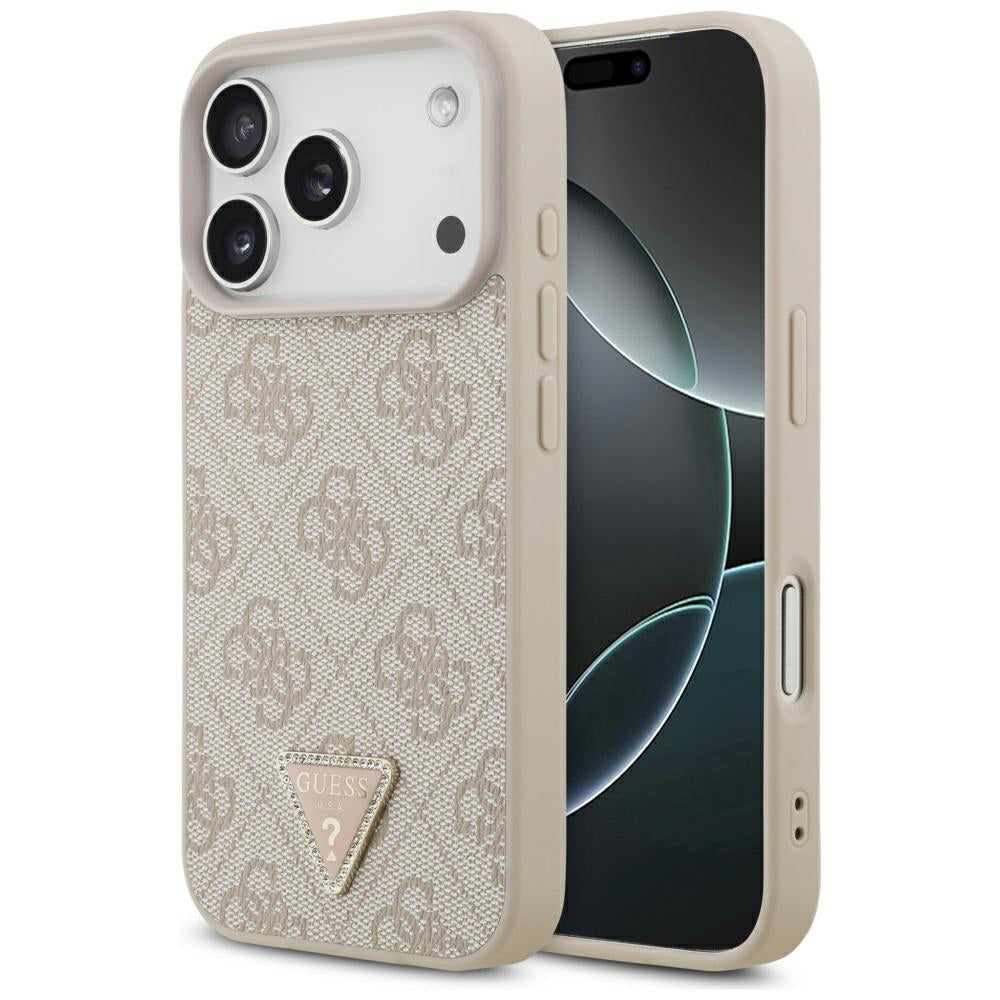 MagSafe cover til Apple iPhone 17 Pro Max, Guess, 4G Triangle Strass, Pink