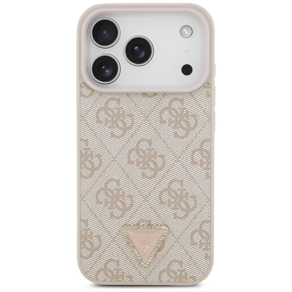 MagSafe cover til Apple iPhone 17 Pro Max, Guess, 4G Triangle Strass, Pink