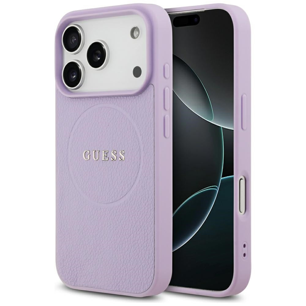 MagSafe cover til Apple iPhone 17 Pro Max, Guess, Grained Gold Ring, Lilla