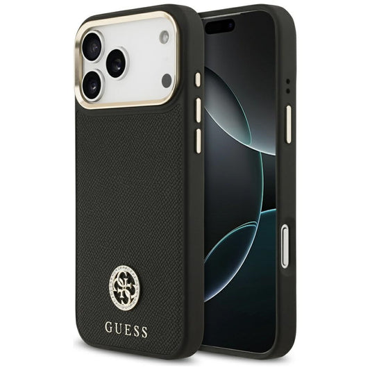 MagSafe cover til Apple iPhone 17 Pro Max, Guess, Grained Strass Logo, Sort