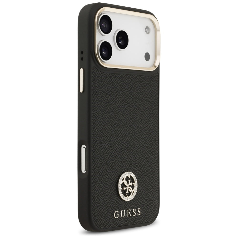 MagSafe cover til Apple iPhone 17 Pro Max, Guess, Grained Strass Logo, Sort