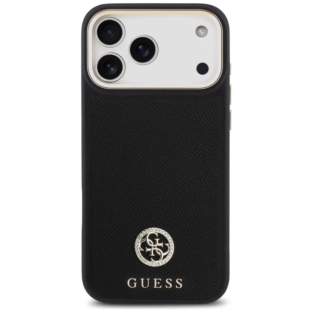 MagSafe cover til Apple iPhone 17 Pro Max, Guess, Grained Strass Logo, Sort