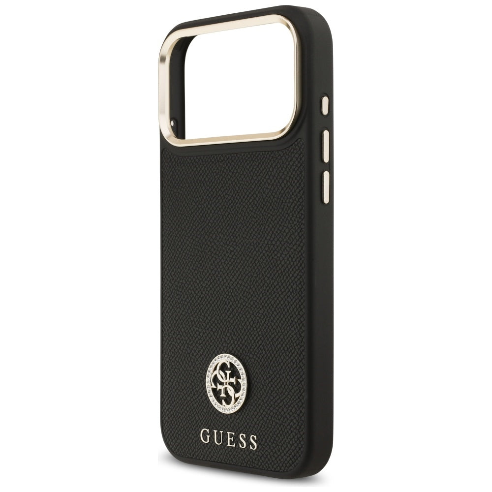 MagSafe cover til Apple iPhone 17 Pro Max, Guess, Grained Strass Logo, Sort