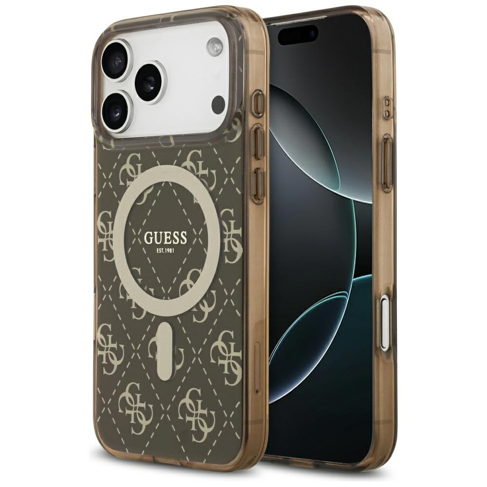 MagSafe cover til Apple iPhone 17 Pro Max, Guess, IML 4G Background, Brun