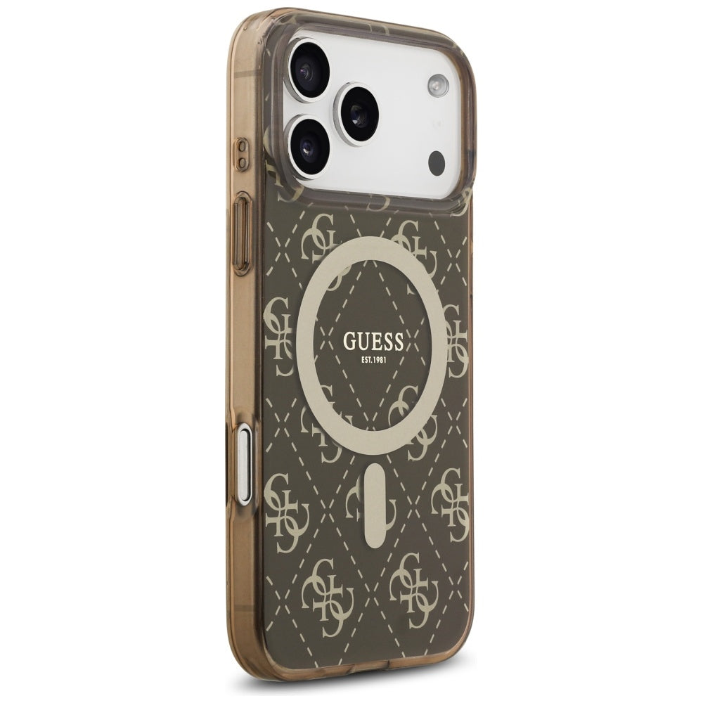 MagSafe cover til Apple iPhone 17 Pro Max, Guess, IML 4G Background, Brun