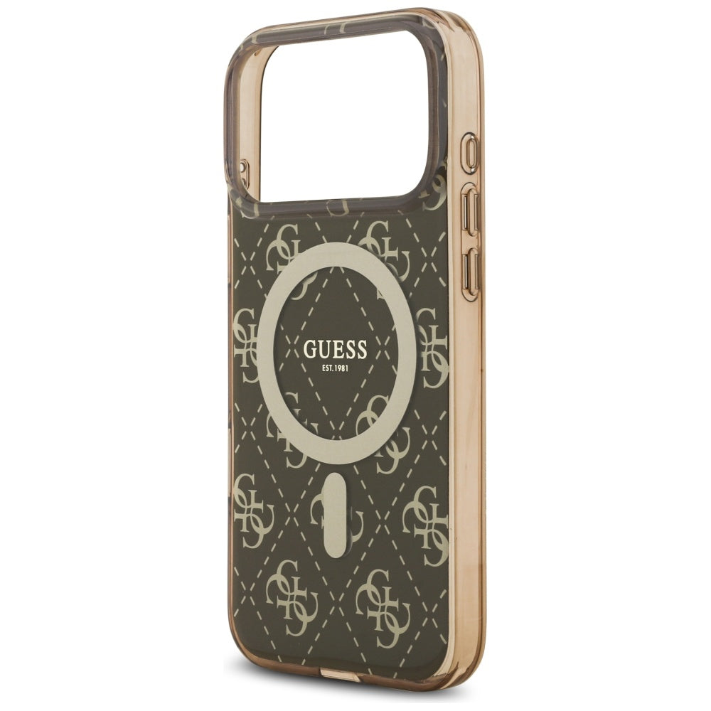 MagSafe cover til Apple iPhone 17 Pro Max, Guess, IML 4G Background, Brun