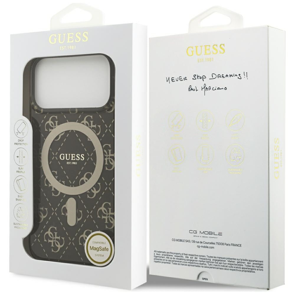 MagSafe cover til Apple iPhone 17 Pro Max, Guess, IML 4G Background, Brun