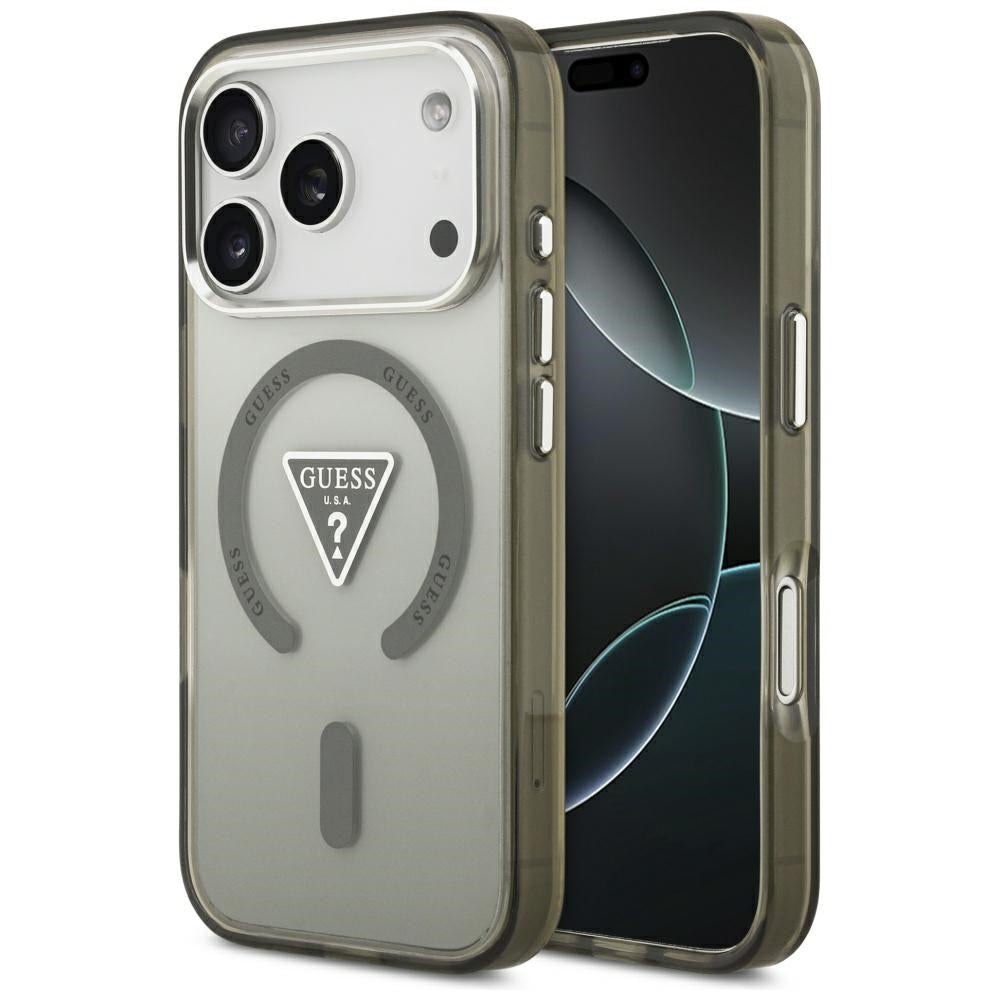 MagSafe cover til Apple iPhone 17 Pro Max, Guess, IML Gradient Triangle Logo, Kaki