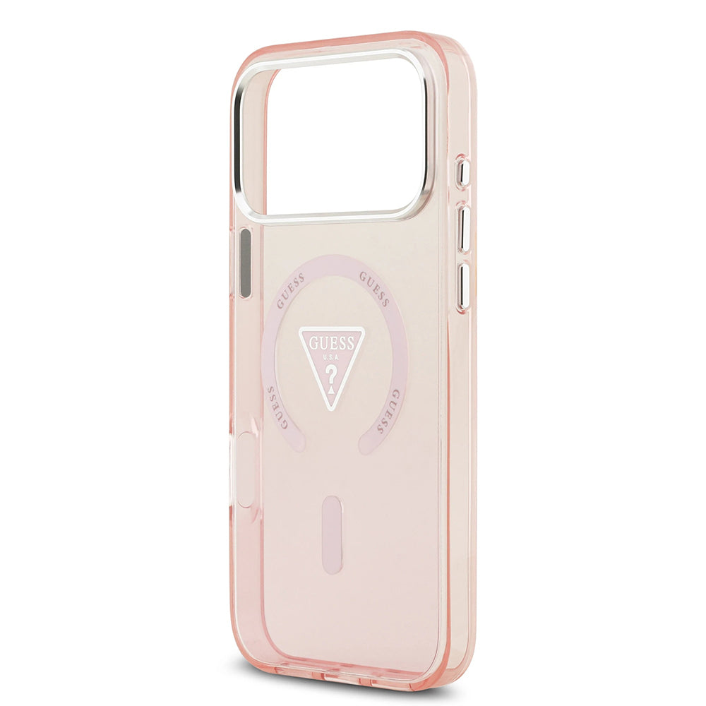 MagSafe cover til Apple iPhone 17 Pro Max, Guess, IML Gradient Triangle Logo, Pink