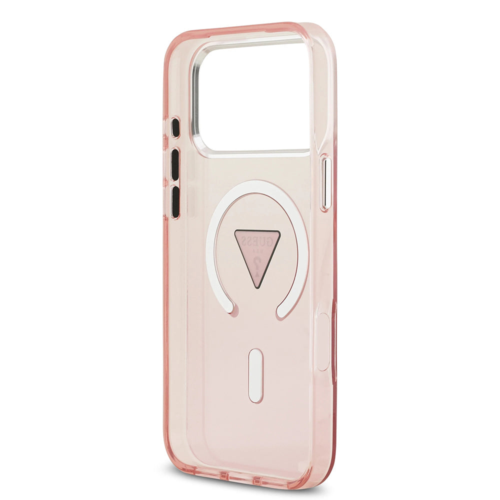 MagSafe cover til Apple iPhone 17 Pro Max, Guess, IML Gradient Triangle Logo, Pink