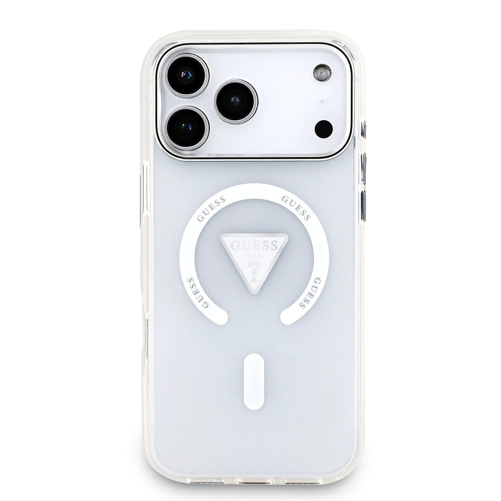 MagSafe cover til Apple iPhone 17 Pro Max, Guess, IML Gradient Triangle Logo, Transparent