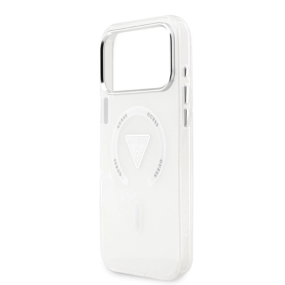 MagSafe cover til Apple iPhone 17 Pro Max, Guess, IML Gradient Triangle Logo, Transparent