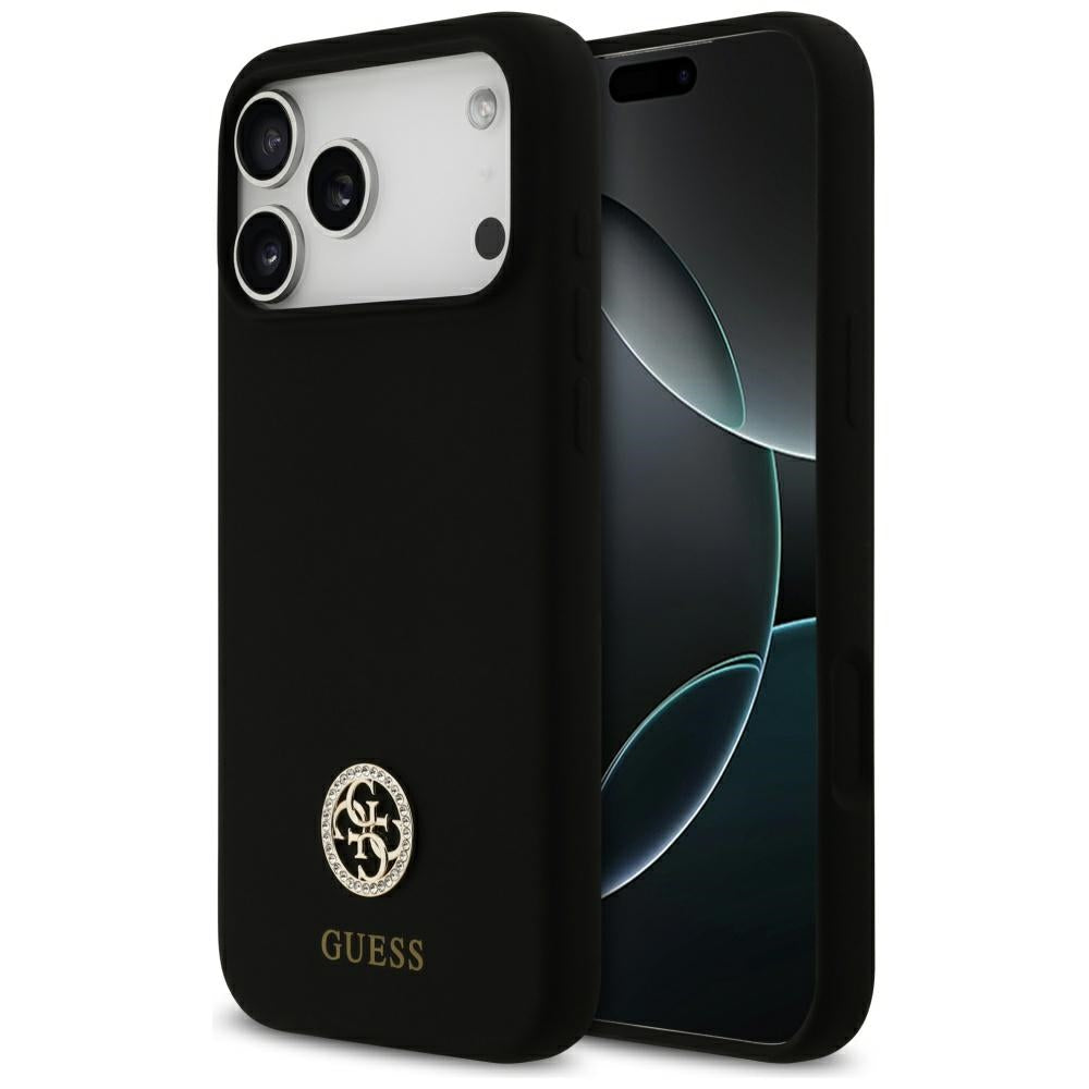 MagSafe cover til Apple iPhone 17 Pro Max, Guess, Logo Strass 4G, Sort