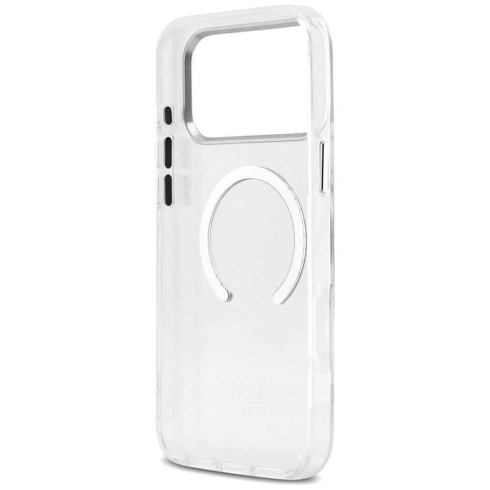 MagSafe cover til Apple iPhone 17 Pro Max, Guess, Metal Outline, Sølvfarvet