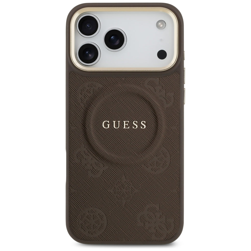 MagSafe cover til Apple iPhone 17 Pro Max, Guess, Peony Hot Stamp, Brun