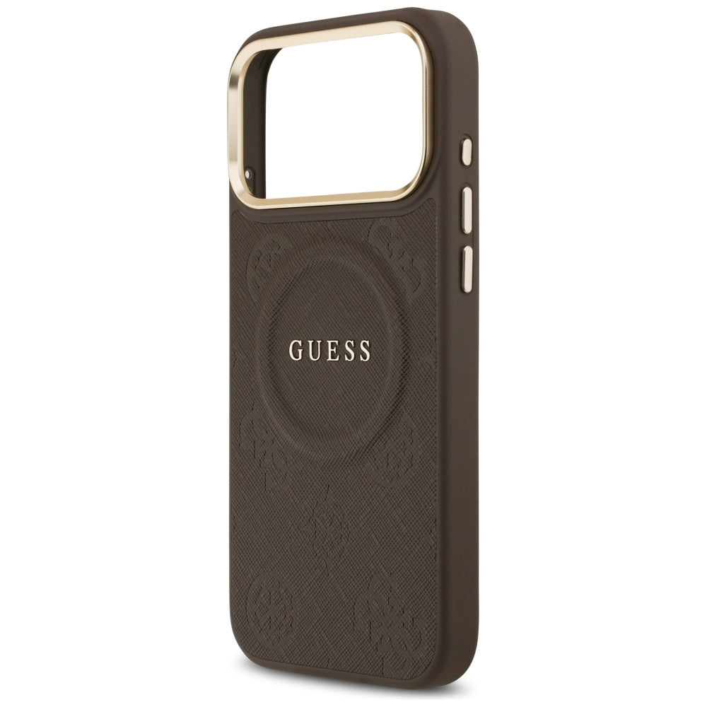 MagSafe cover til Apple iPhone 17 Pro Max, Guess, Peony Hot Stamp, Brun