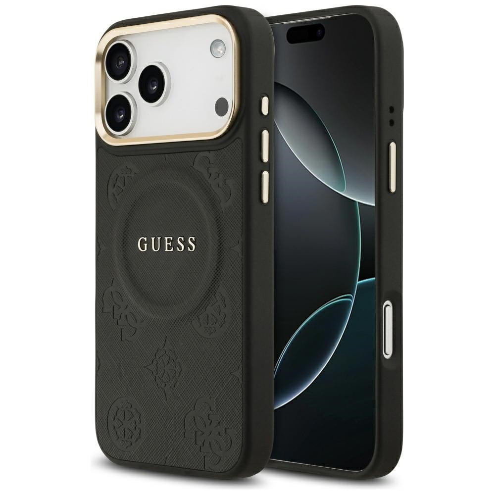 MagSafe cover til Apple iPhone 17 Pro Max, Guess, Peony Hot Stamp, Sort