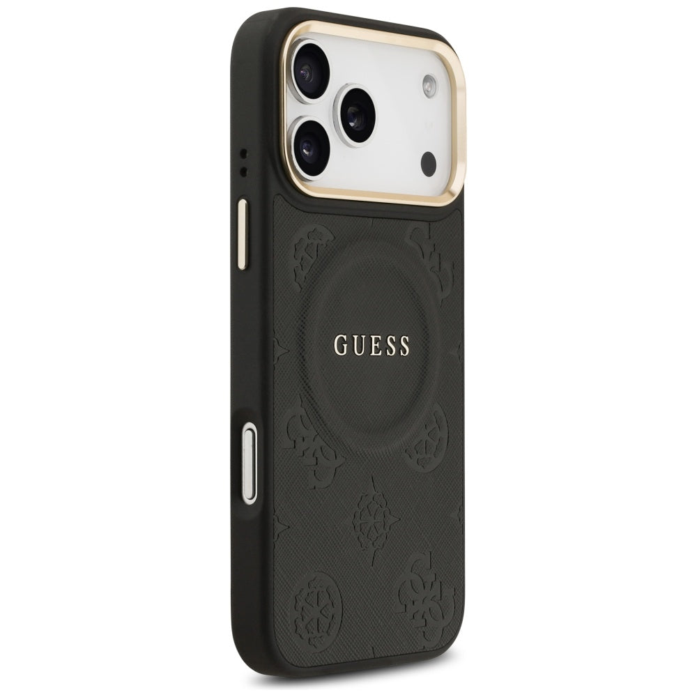 MagSafe cover til Apple iPhone 17 Pro Max, Guess, Peony Hot Stamp, Sort