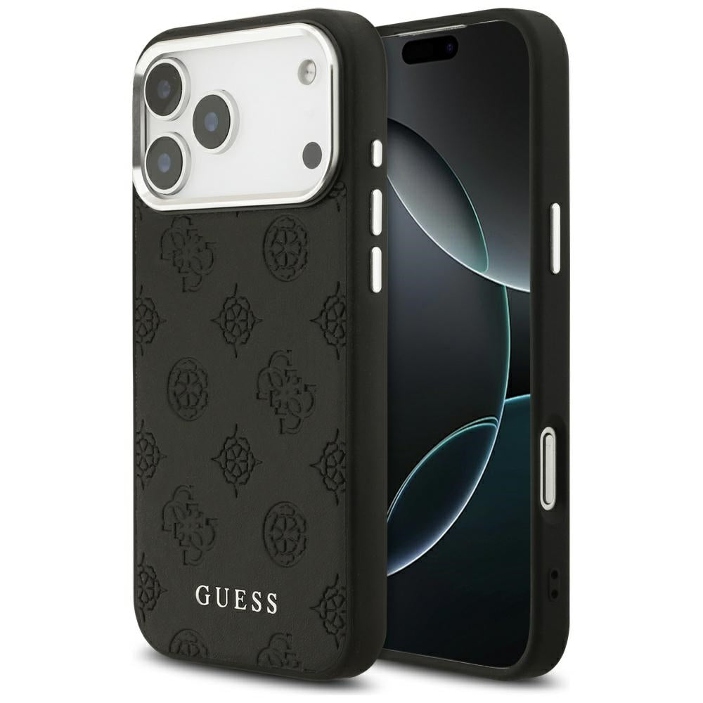 MagSafe cover til Apple iPhone 17 Pro Max, Guess, Peony Hot Stamp Script, Sort