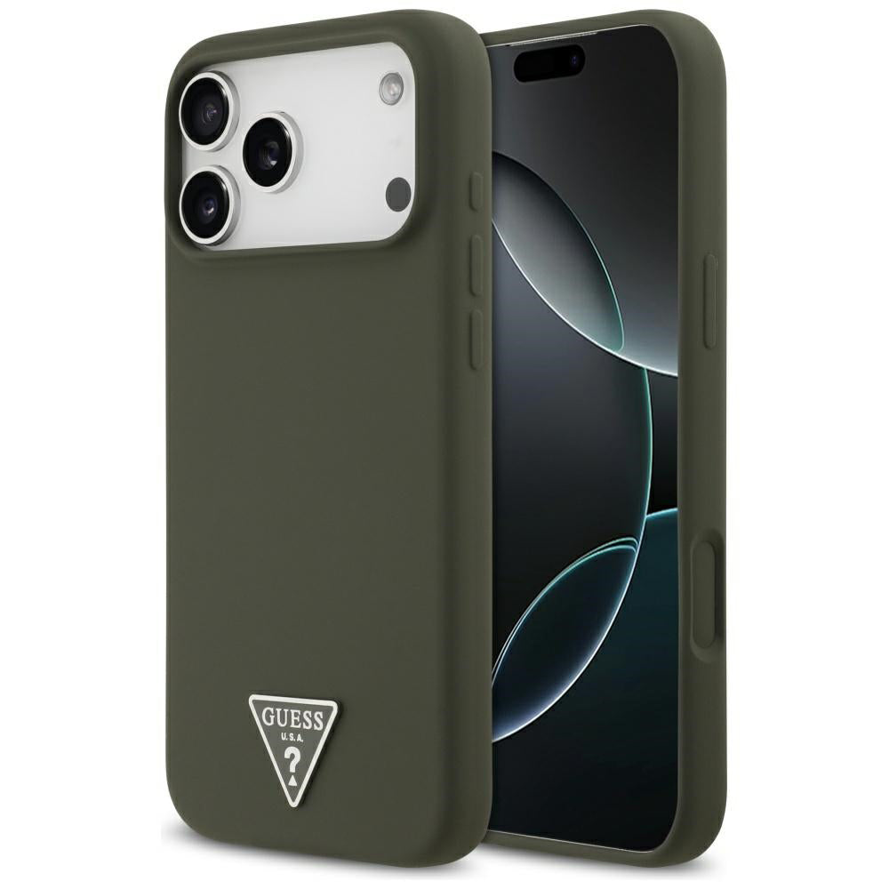 MagSafe cover til Apple iPhone 17 Pro Max, Guess, Triangle Logo, Kaki