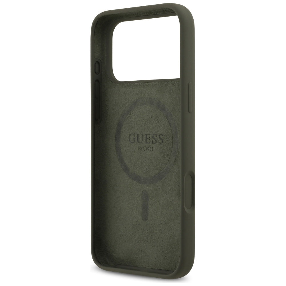 MagSafe cover til Apple iPhone 17 Pro Max, Guess, Triangle Logo, Kaki