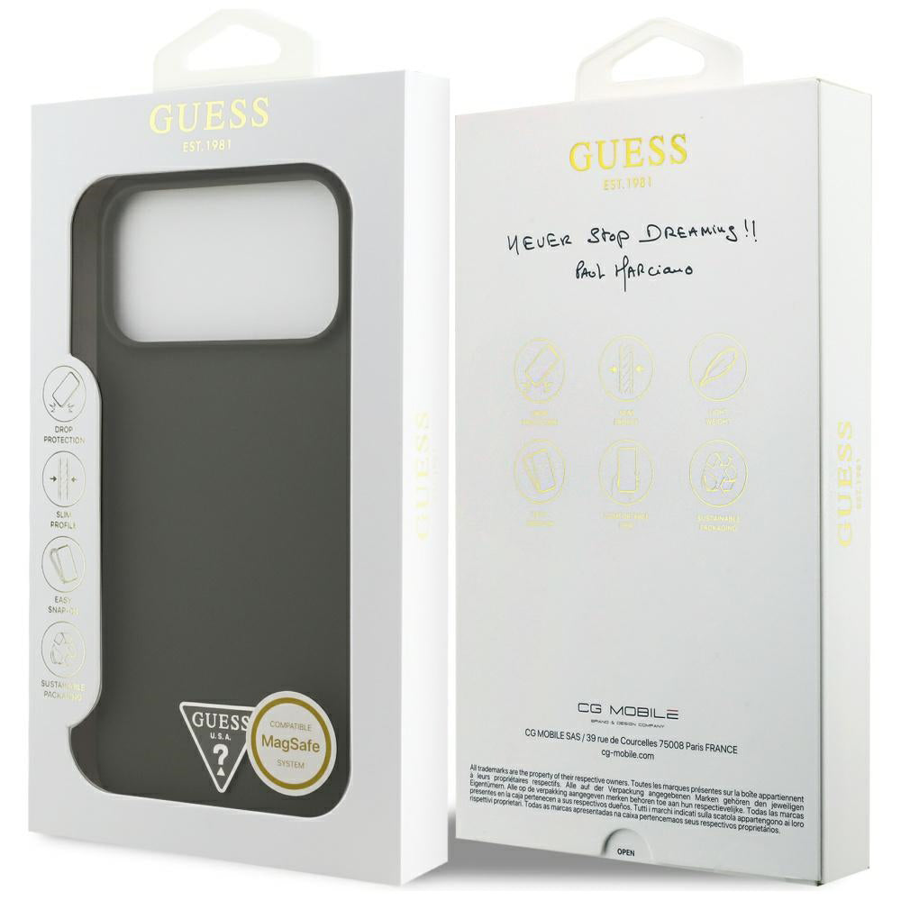 MagSafe cover til Apple iPhone 17 Pro Max, Guess, Triangle Logo, Kaki