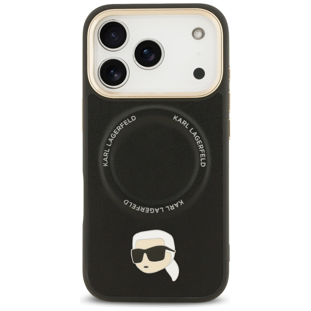 MagSafe cover til Apple iPhone 17 Pro Max, Karl Lagerfeld, Big Strap Karl Metal Logo, Sort