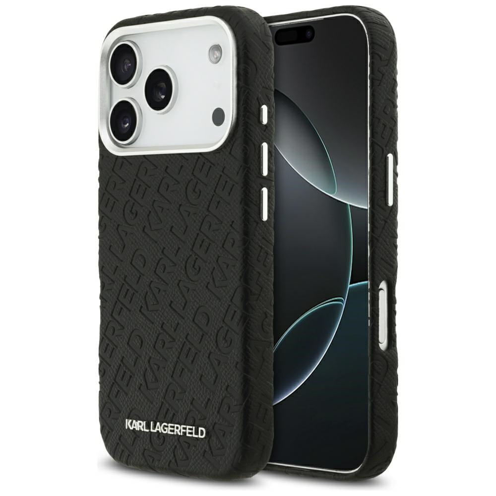 MagSafe cover til Apple iPhone 17 Pro Max, Karl Lagerfeld, FW Stamped Karl, Sort