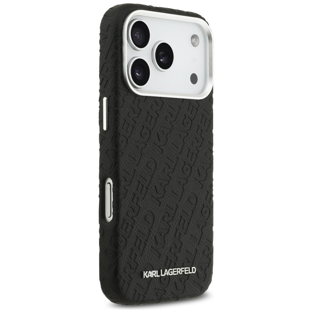 MagSafe cover til Apple iPhone 17 Pro Max, Karl Lagerfeld, FW Stamped Karl, Sort